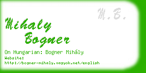 mihaly bogner business card